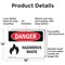 Signmission Hazardous Waste Danger Sign, Aluminum, 18in W x 12in L, 2PK OS-2PACK-DS-A-1218-L-2026 - alternate 6